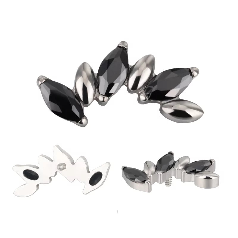 Titano žiedas alternatyvus markizės formos