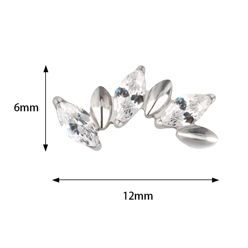 Titano žiedas alternatyvus markizės formos