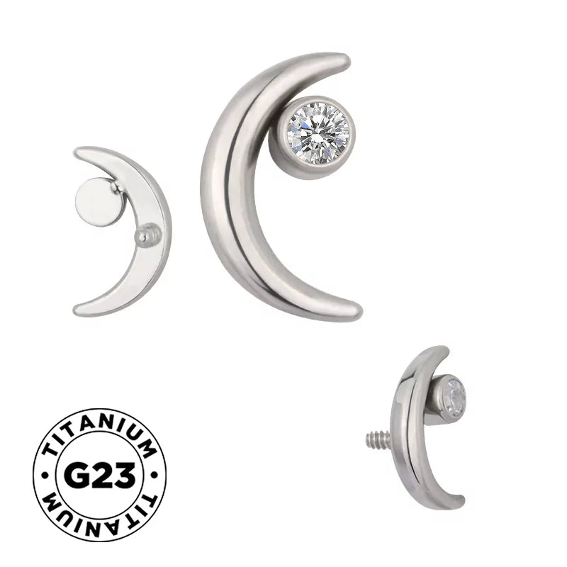 Titano žiedas Mėnulio rėmelis