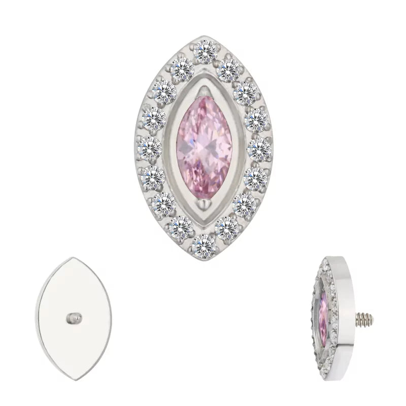 Titano žiedų patarimai su markizės formos rėmeliu