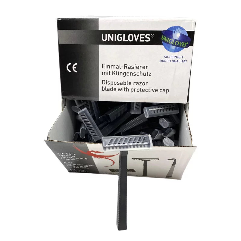 Unigloves Disposable Razor Black 100 pcs - BVShop
