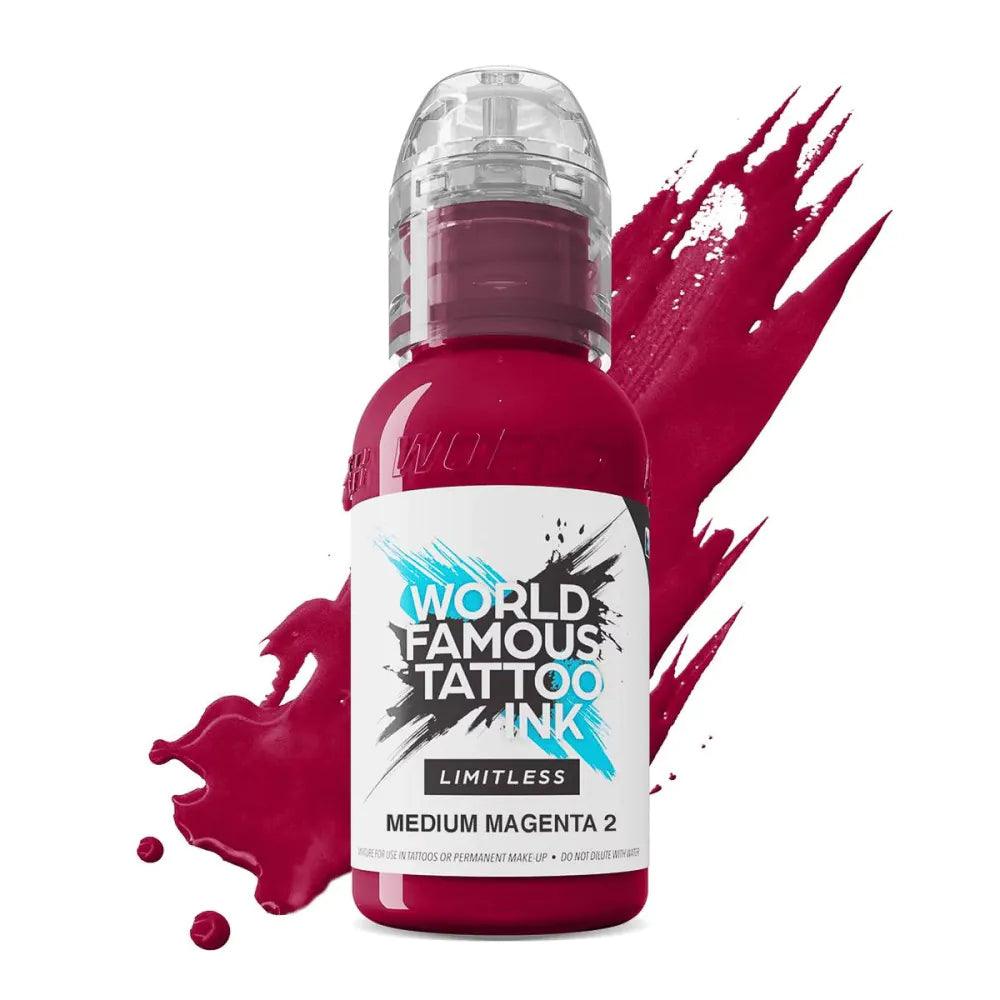 World Famous Limitless Tattoo Ink Medium Magenta 2 30ml - BVShop