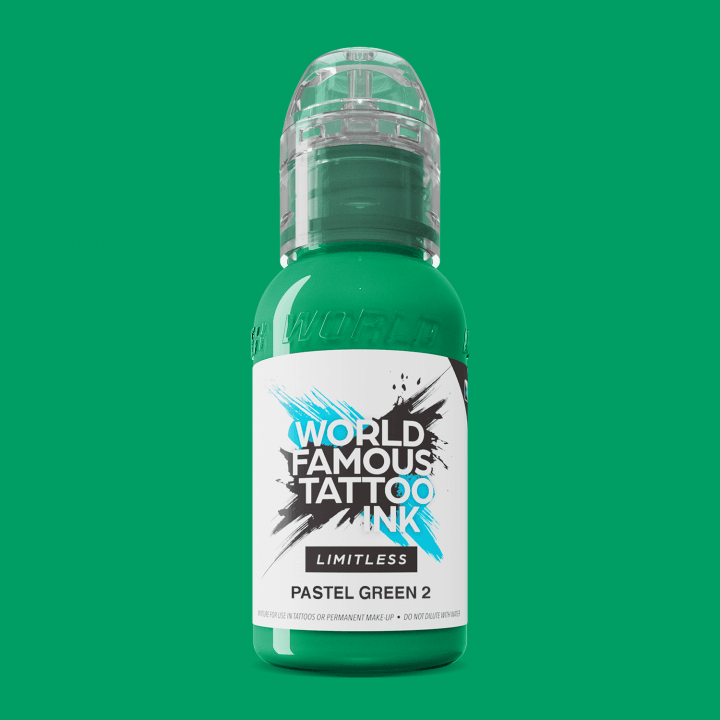 World Famous Limitless Tattoo Ink Pastel Green 2 30ml - BVShop