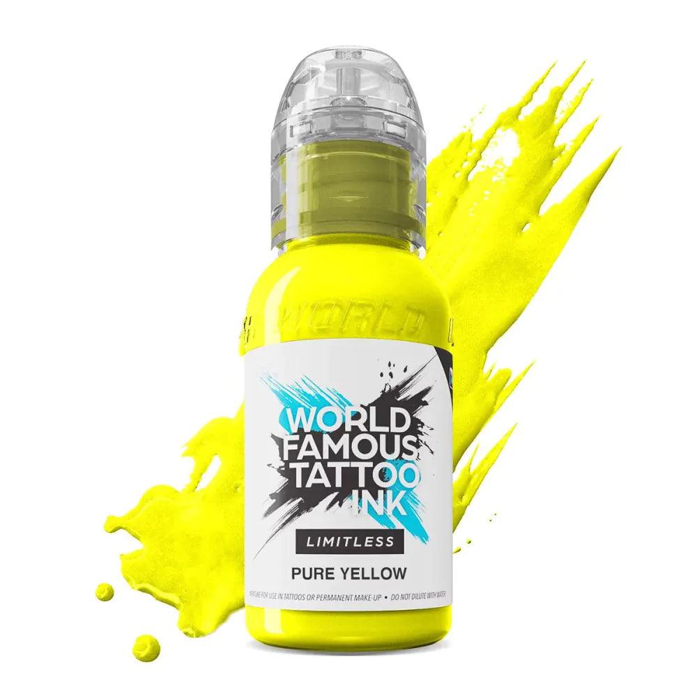 World Famous Limitless Tattoo Ink Pure Yellow 30ml - BVShop
