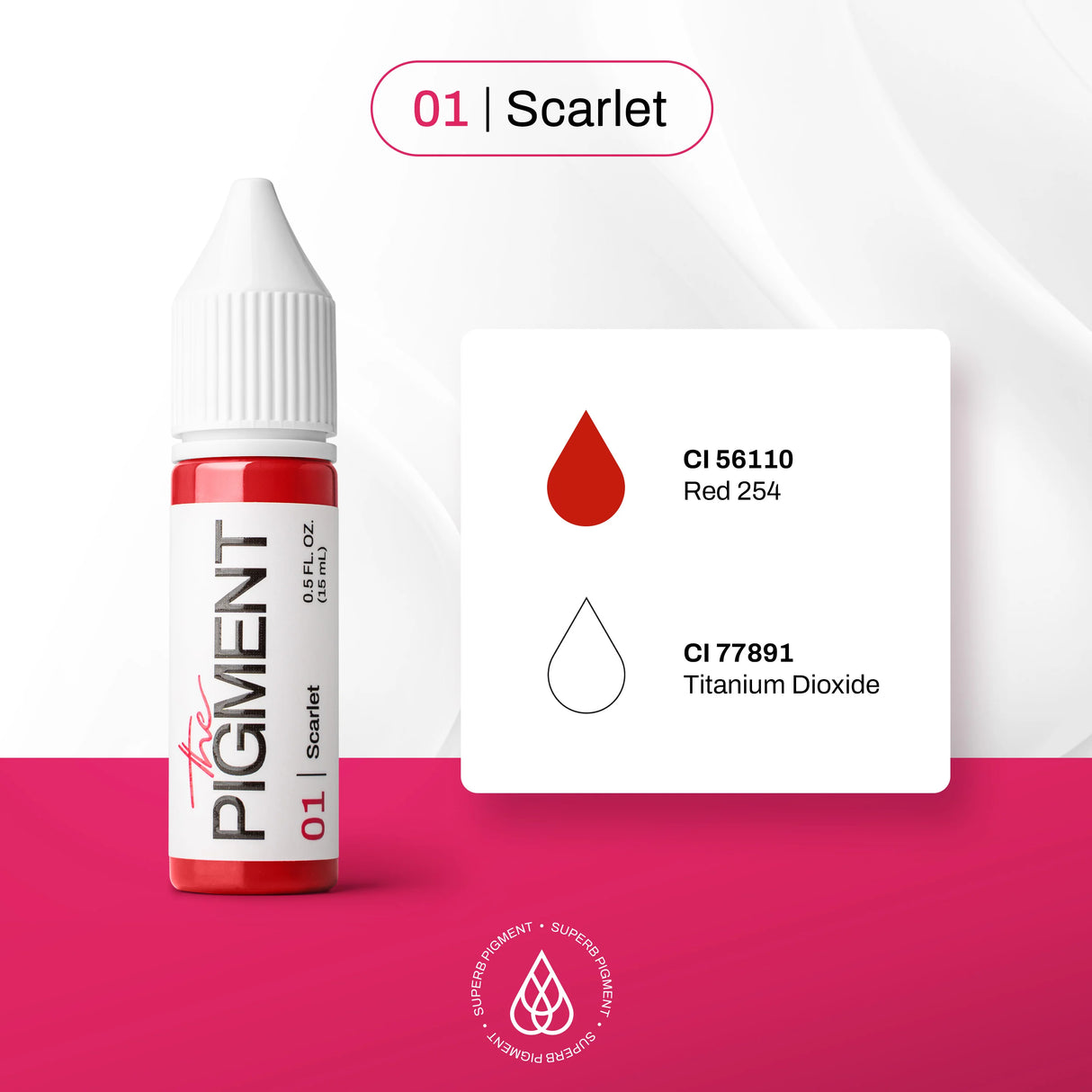 The Pigment 01 Scarlet Pigmentas (15ml)