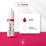 The Pigment 01 Scarlet Pigmentas (15ml)