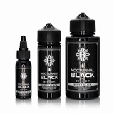 Nocturnal By Bishop Super Black 30ml, 118ml, 295ml — buteliukų dydžių palyginimas