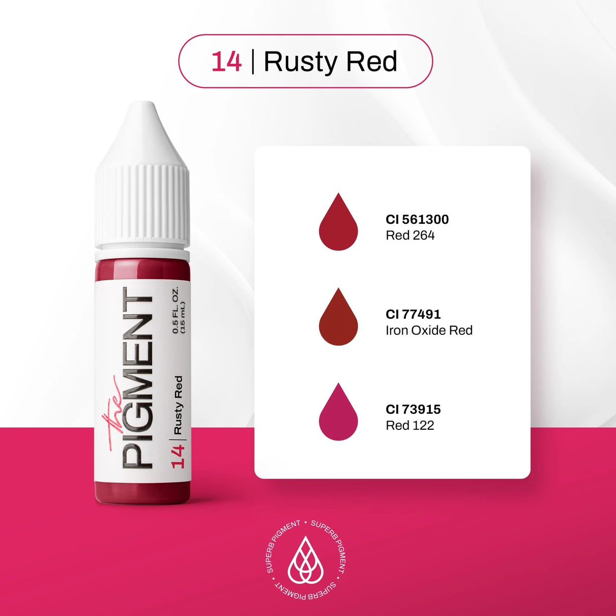 The Pigment 14 Rusty Red Pigmentas (15ml)