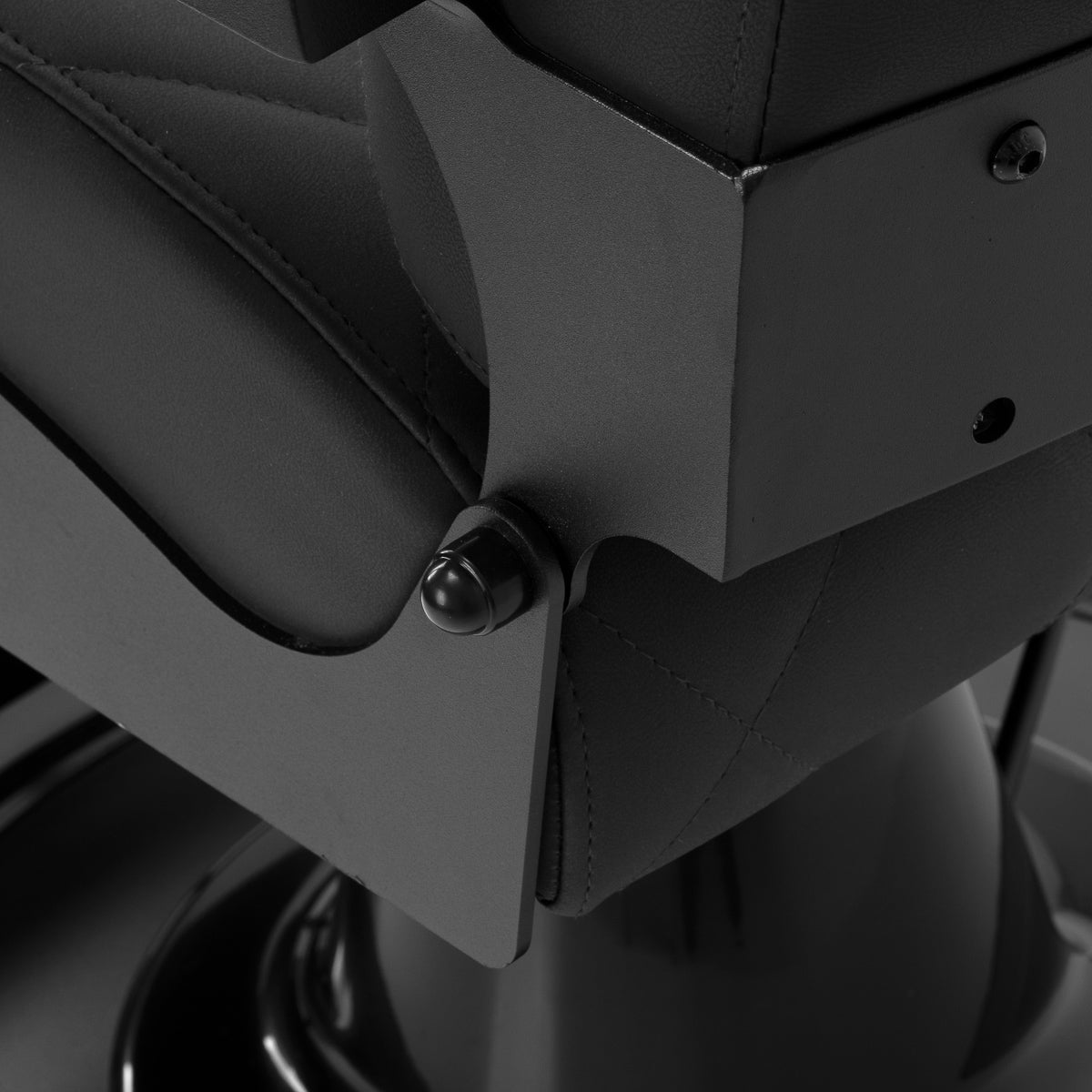 Gabbiano barber chair Bruno with black frame Black - BVShop