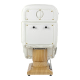 Sillon Cloud cream beauty chair with adjustable backrest and footrest