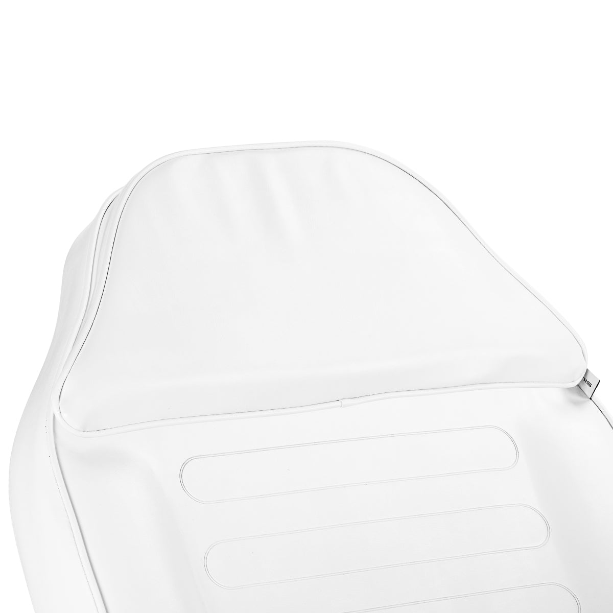 White cosmetic hydraulic chair Sillon A 210DH with cradle, used in beauty salons for client comfort and styling.