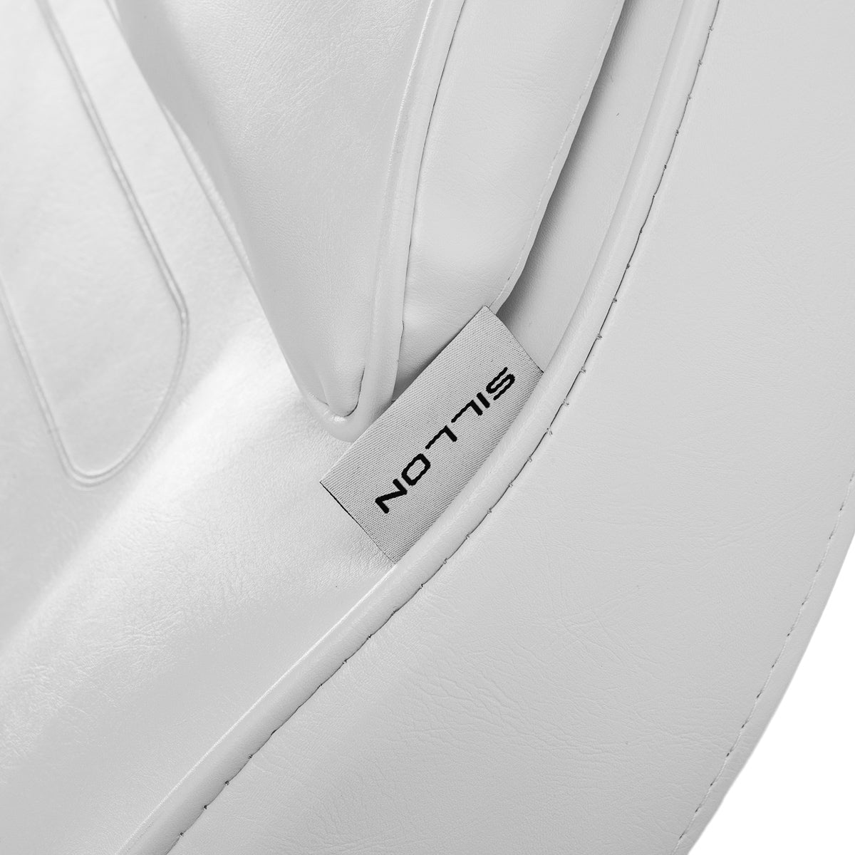 White hydraulic beauty salon chair SILLON Sillon A 210DH with cradle, adjustable for cosmetic and hair treatments.