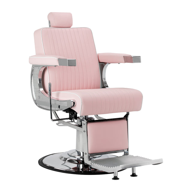 Gabbiano Visionerio barber chair pink chrome frame - BVShop