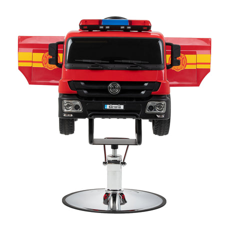 Gabbiano Fire Engine children haircut chair with hydraulic base
