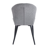 4RICO Lucente textured grey chair shown from a side angle