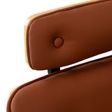 Gabbiano Florencja chair showing walnut footrest and black base