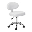Giovanni Y08 white cosmetic stool with backrest for beauty salons