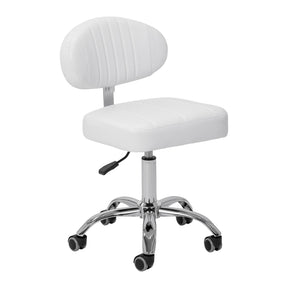 Giovanni Y08 white cosmetic stool with backrest for beauty salons