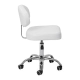 Giovanni Y08 adjustable white salon stool with gas lift