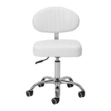 Giovanni Y08 cosmetic stool white synthetic leather upholstery