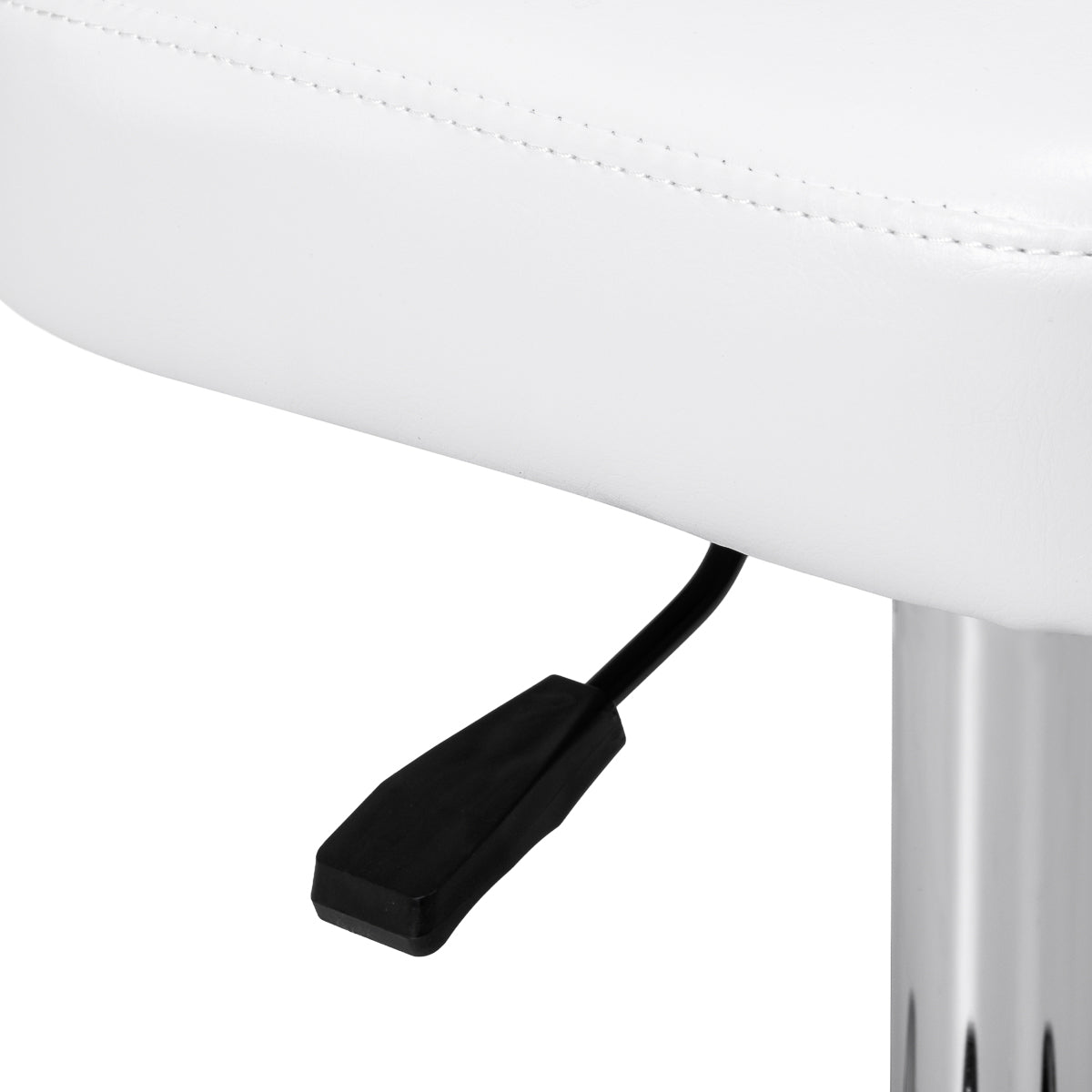 Giovanni Y08 cosmetic stool with silver base and castors