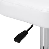 Giovanni Y08 cosmetic stool with silver base and castors
