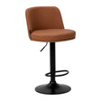 4RICO Modo brown salon bar stool with black round base