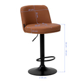 4RICO Modo brown salon bar stool dimensions and design