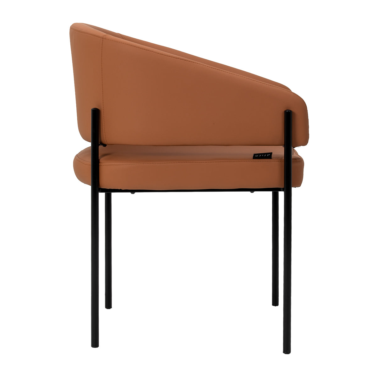 4RICO Novo brown waiting area chair with black metal frame