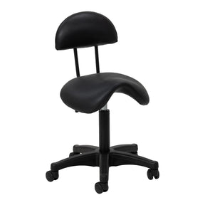 ACTIVESHOP 6001 juoda balno formos kosmetologinė taburetė su atlošu
