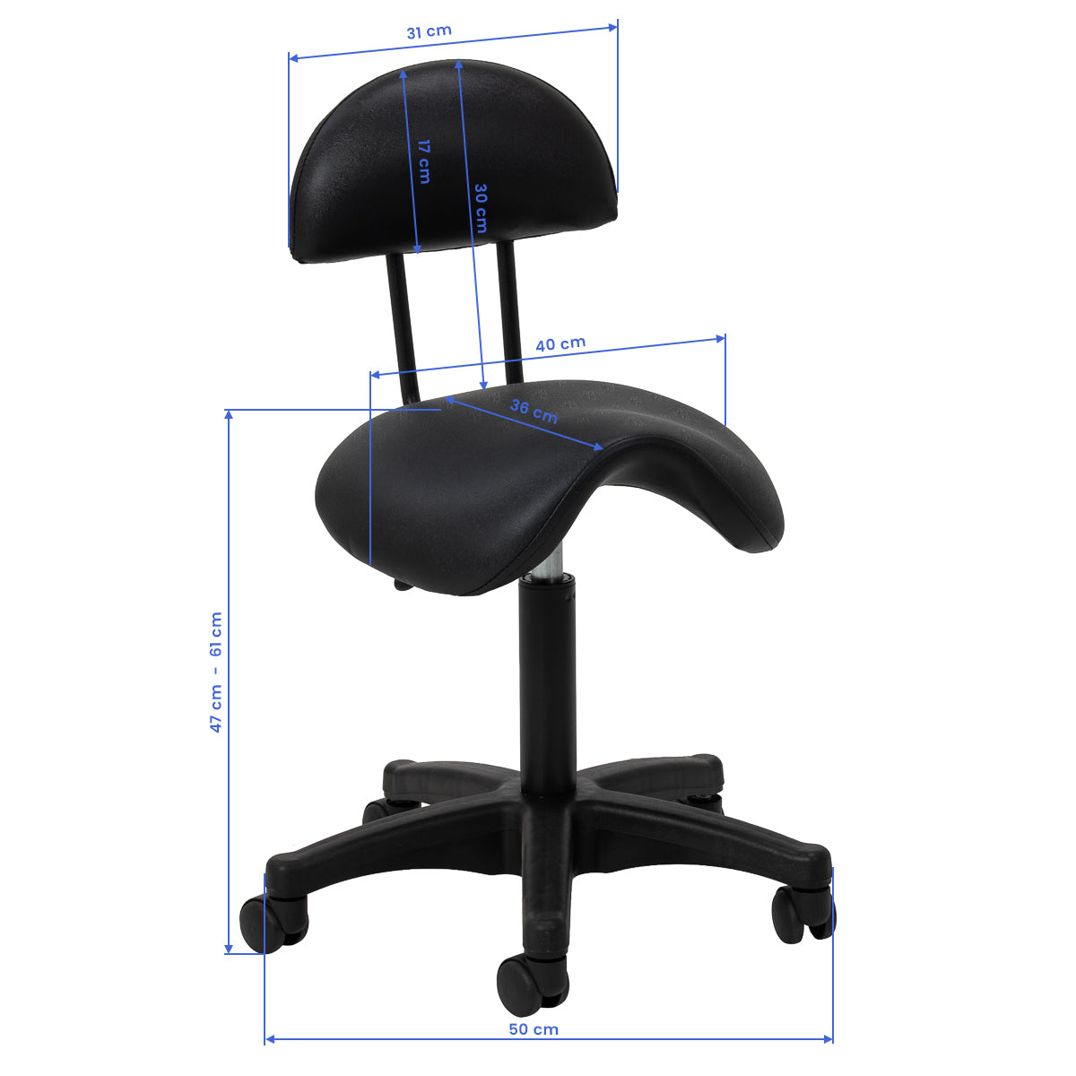Ergonomiška ACTIVESHOP 6001 kosmetologinė taburetė profesionaliam salonui