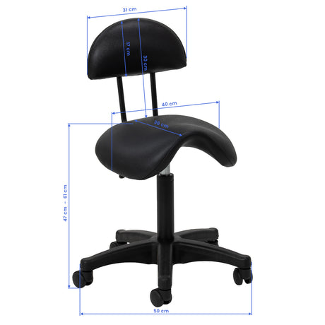 Ergonomiška ACTIVESHOP 6001 kosmetologinė taburetė profesionaliam salonui