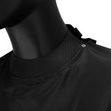 Gabbiano waterproof black salon cape – full-length view