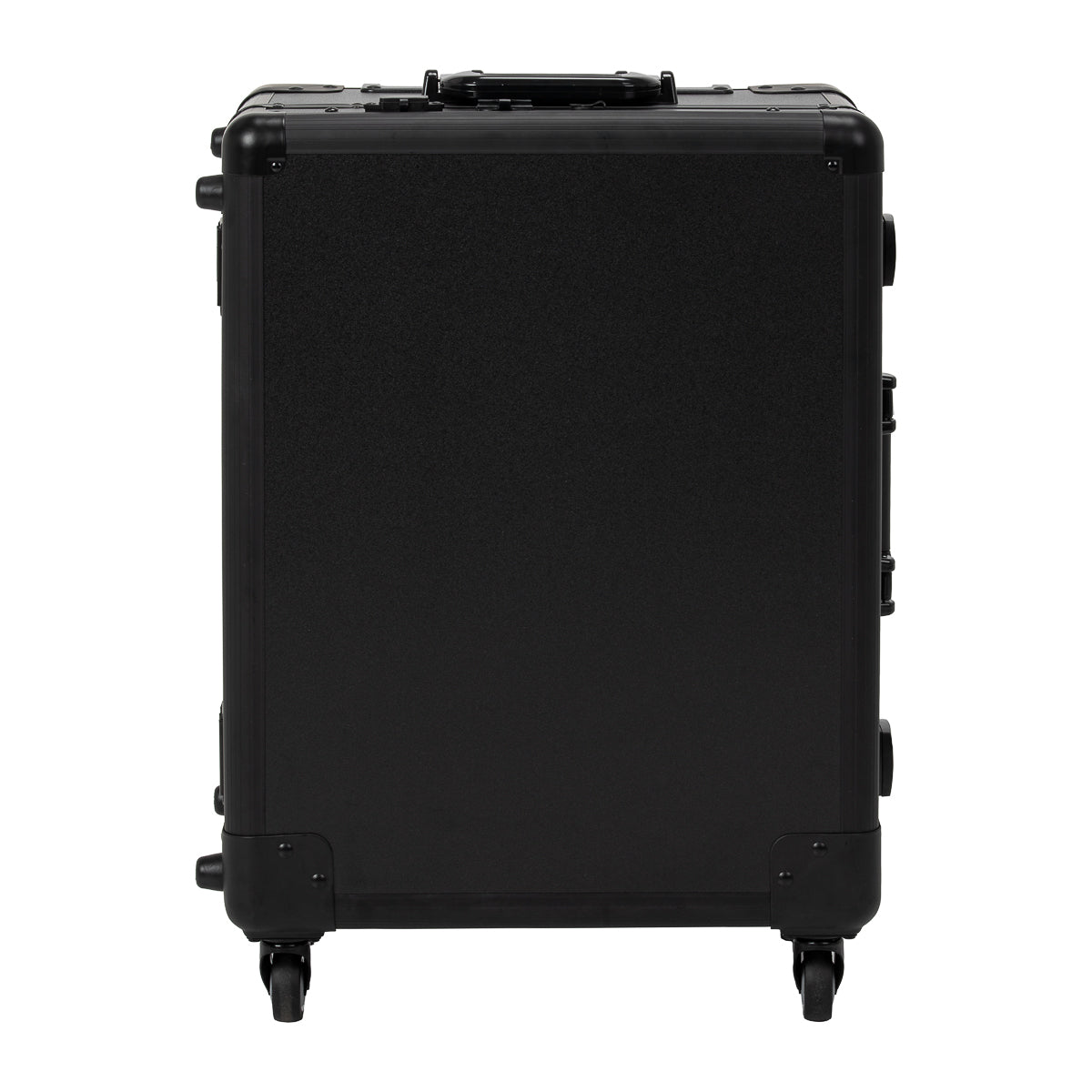 Black makeup artist case with LED mirror and fold-out organiser