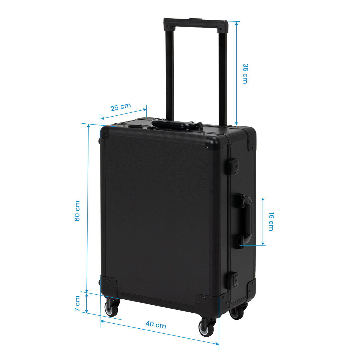 Professional mobile makeup station with mirror speakers and organiser