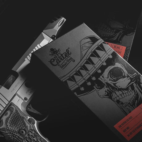 Set of 10 EL CARTEL V2 0.35 27RM ShortTaper tattoo cartridges with precise needles for professional tattooing.