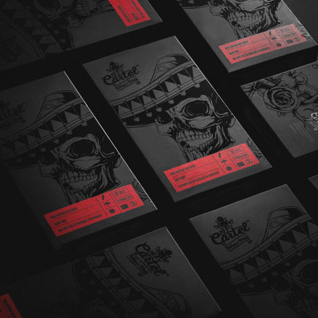 Set of 10 EL CARTEL V2 0.35mm 27RM LongTaper tattoo cartridges, sterile and ready for professional tattooing.