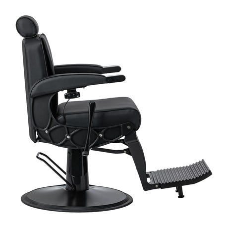 Gabbiano Continental Barberio Kėdė Su Masažu – Juoda · Vaizdas iš šono