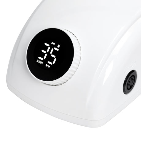 EXO Futura Nagų Freza 65W – Balta · Skaitmeninis ekranas