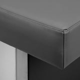 Gabbiano Head Spa 017 hair washing bed in grey with padded cushion and adjustable headrest for comfortable hair treatments.