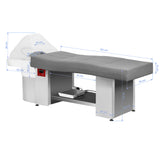 Gabbiano Head Spa 017 grey hair washing bed with cushioned headrest and adjustable design for comfortable hair rinsing.