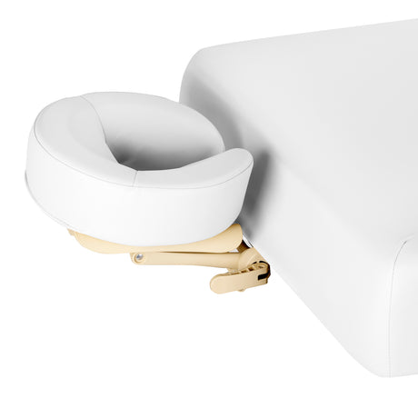 Sillon Siesta Elektrinis SPA Gultas – Baltas, Šviesiai Rudas Pagrindas · Žiedo formos galvos atrama