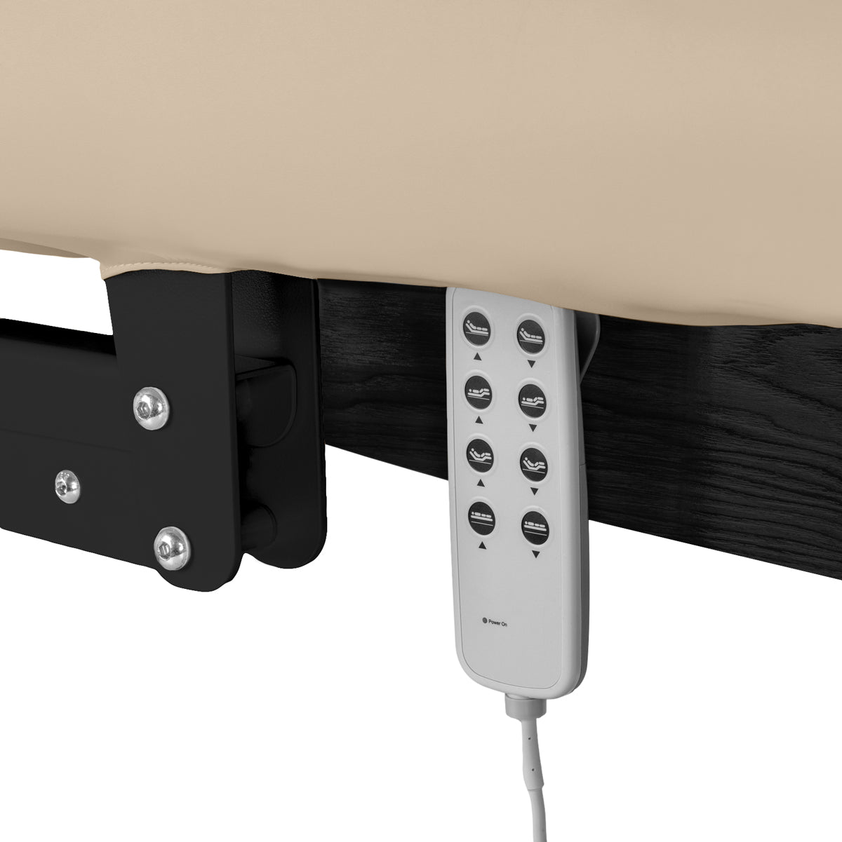 Elektrinis SPA Gultas Sillon Relax – Smėlio Spalvos, Juodas Pagrindas · Valdymo pultelis