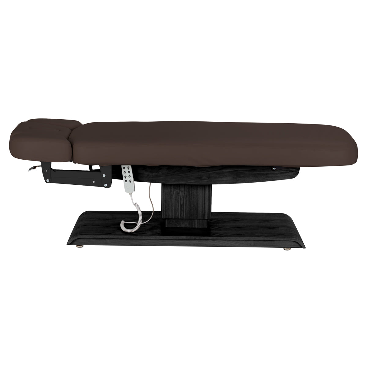 Elektrinis SPA Gultas Sillon Relax – Tamsiai Rudas, Juodas Pagrindas · Vaizdas iš šono