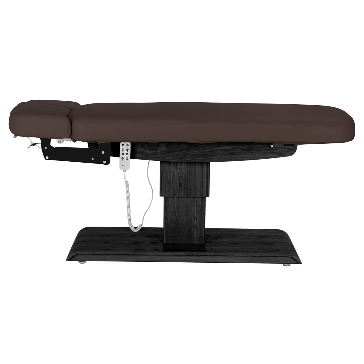 Elektrinis SPA Gultas Sillon Relax – Tamsiai Rudas, Juodas Pagrindas · Vaizdas iš šono