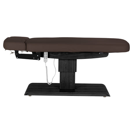 Elektrinis SPA Gultas Sillon Relax – Tamsiai Rudas, Juodas Pagrindas · Vaizdas iš šono