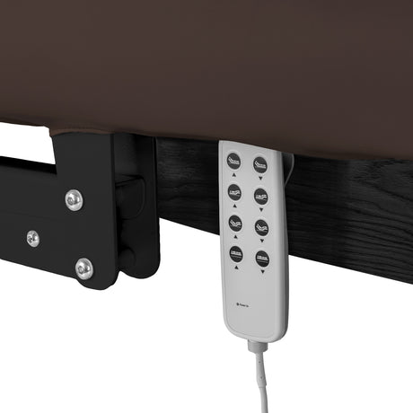 Elektrinis SPA Gultas Sillon Relax – Tamsiai Rudas, Juodas Pagrindas · Valdymo pultelis