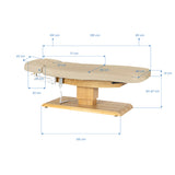 Sillon Relax · smėlio spalvos / šviesiai rudas · matmenų schema