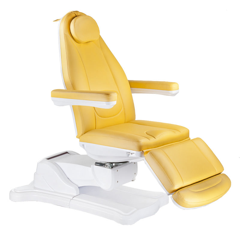 Electric cosmetic chair Mazaro BR-6672B Miod by Beauty System with adjustable features, padded upholstery, and sleek design for salons.