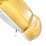 Electric cosmetic chair by Beauty System, Mazaro BR-6672B Miod, with adjustable headrest and cushioned upholstery for beauty treatments.